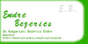 endre bezerics business card